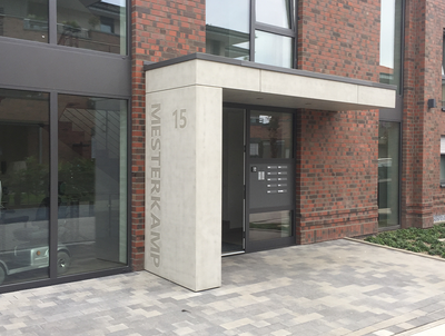Ein Eingangsportal aus imi-beton outdoor
