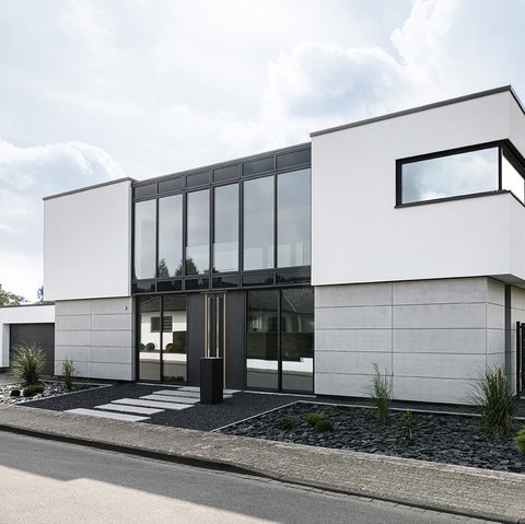 Ein Haus mit imi-Fassade vintage Verkleidung