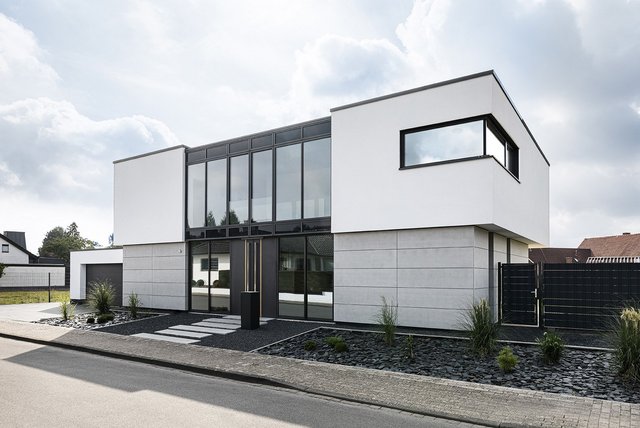 Ein Haus mit imi-Fassade vintage Verkleidung