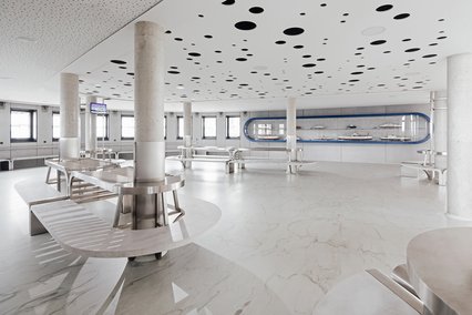 Wartehalle mit imi-beton vintage standard ausgestattet
