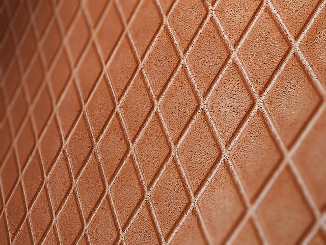 Nahaufnahme des Dekors 746 Kupfer Raute