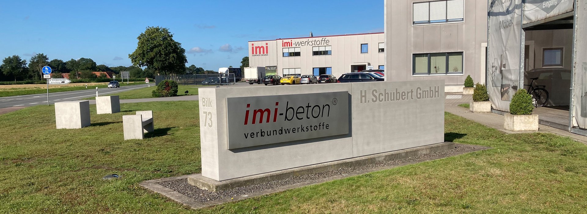 Eine Werbeanlage aus imi-beton Vintage Outdoor