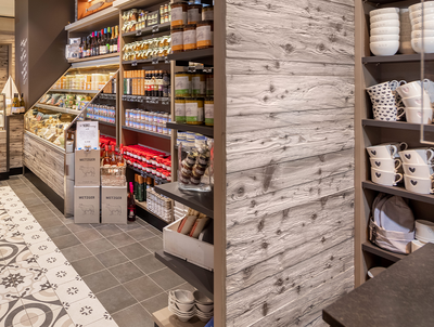 imi-altholz grau gehackt in einem Geschäft eingesetzt